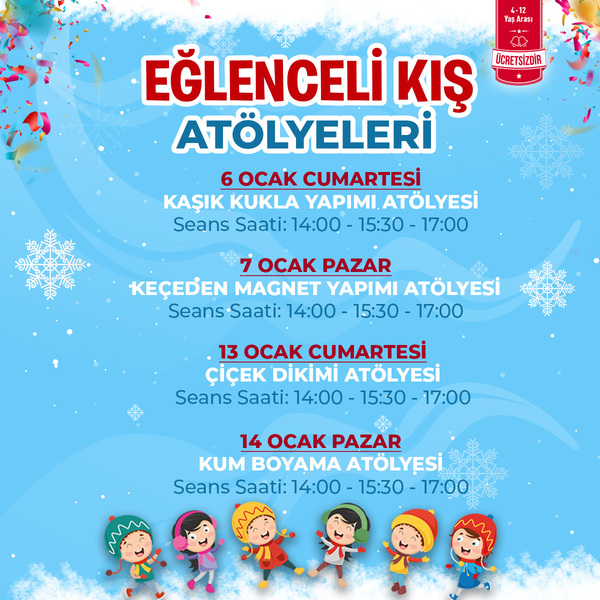 Özdilek İzmir'de Eğlence Kış Atölyeleriyle Devam Ediyor!