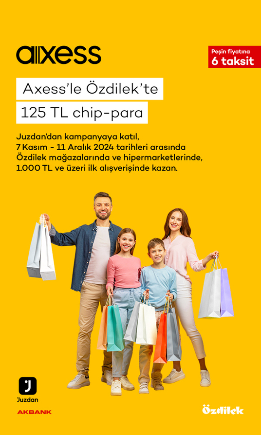 Axess'le Özdilek'te 125 TL Chip-Para