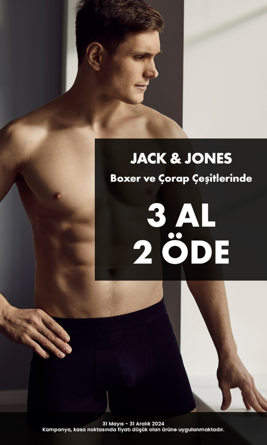 Jack & Jones Boxer ve Çorap Çeşitlerinde 3 Al 2 Öde