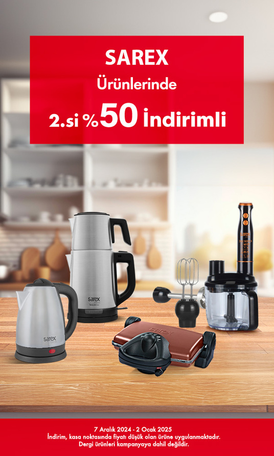 Sarex Ürünlerinde 2.si %50 İndirimli