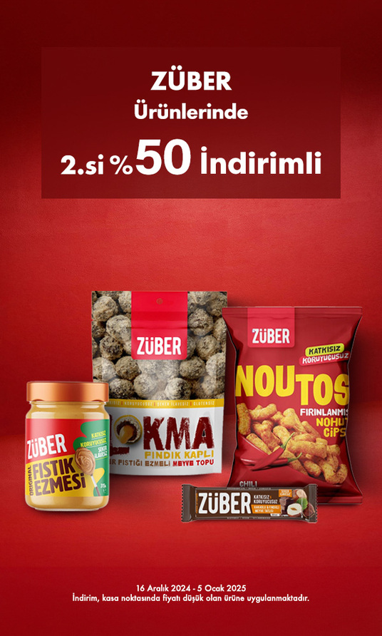 Züber Ürünlerinde 2.si %50 İndirimli