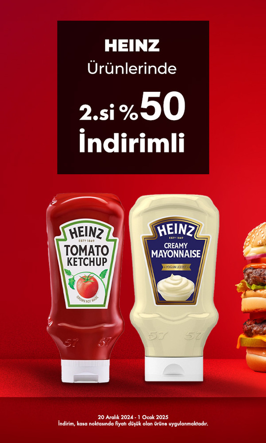 Heinz Ürünlerinde 2.si %50 İndirimli