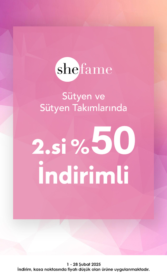 Shefame Sütyen ve Sütyen Takımlarında 2.si %50 İndirimli