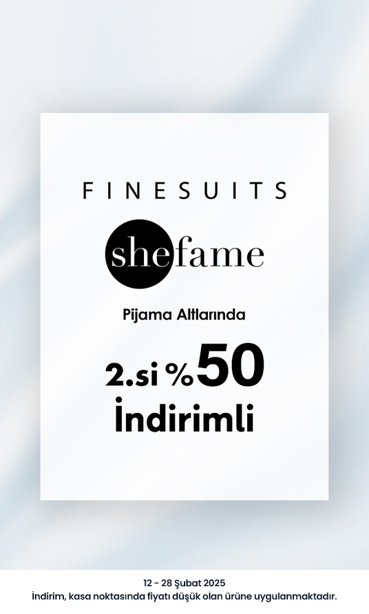 Finesuits & Shefame Pijama Altlarında 2.si %50 İndirimli